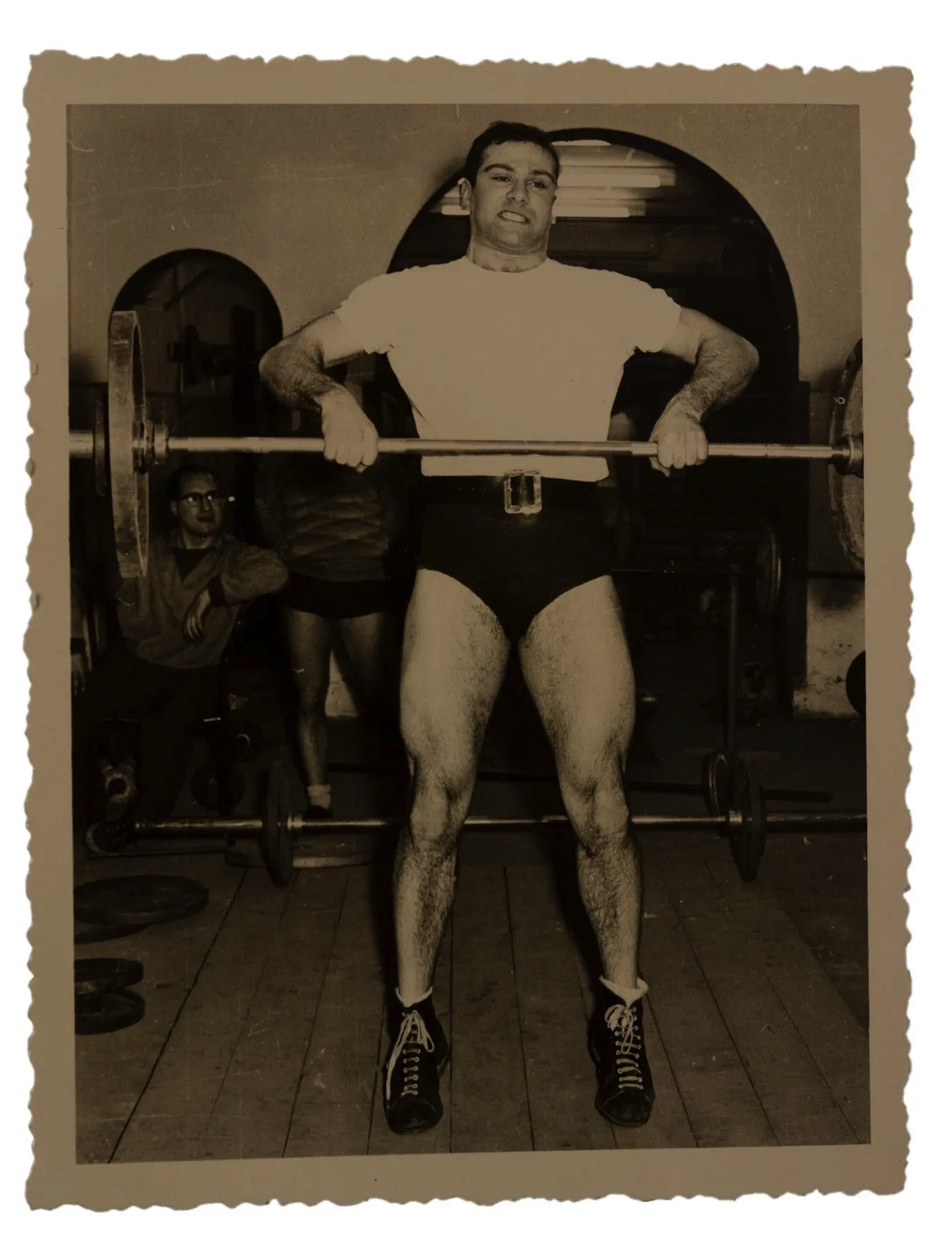 Oliver Sacks weighlifting.